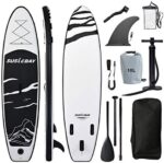 SUSIEBAY Inflatable Stand Up Paddle Boards, Yoga Board, Floating Paddle, Hand Pump, Board Carrier, Waterproof Bag, Drop Stitch, Traveling Board for Surfing Backpack