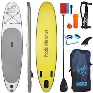 Shridinlay Inflatable Stand up Paddle Board, 4.7 inch Thick Non-Slip Deck with Free Premium SUP Accessories & Backpack for Beginner and Professional