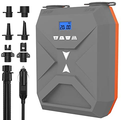 DAMA 20PSI Sup Electric Pump，Air Pump Portable，Intelligent Dual Stage Inflation Electric Pump，Auto-Off Function Paddle Board Pump with Dual Cooling System for Mattresses，Inflatables Boats，Tent，Pool
