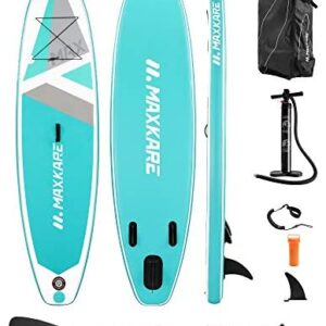 MaxKare Stand Up Paddle Board Inflatable SUP with 10'30''6'' Premium Paddleboard & Bi-Directional Pump & Backpack Portable for Youth Adult Have Fun in River, Oceans and Lakes
