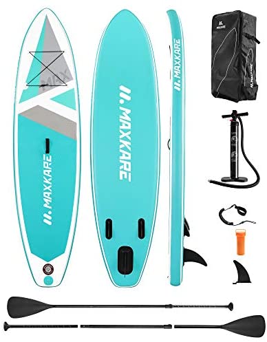 MaxKare Stand Up Paddle Board Inflatable SUP with 10'30''6'' Premium Paddleboard & Bi-Directional Pump & Backpack Portable for Youth Adult Have Fun in River, Oceans and Lakes