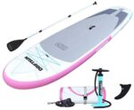 Driftsun Inflatable Stand Up Paddle Board - 11ft x 34in Board SUP Package with Accessories, Travel Backpack, Adjustable Paddle, Coil Leash and Removable Fin, Non-Slip Deck Pad, Youth & Adult ISUP