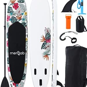 merajab Stand Up Paddle Board – Inflatable Paddle Board with Repair Kit, Waterproof Backpack, Ankle Leash, Paddle, Pump – Professional SUP Paddle Board with Non-Slip Deck