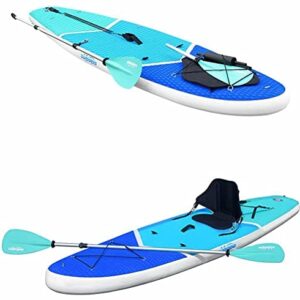 Zupapa Upgrade Inflatable Stand Up Paddle Board 6" Thick 10 FT Kayak Convertible All Accessories Included