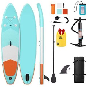 DEERFAMY Inflatable Stand Up Paddle Board, Dry Bag Bonus,10'x30''x6'' SUP Paddle Boards for Adult & Youth, Yoga, Fishing,