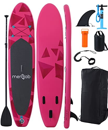 merajab Stand Up Paddle Board – Inflatable Paddle Board with Repair Kit, Waterproof Backpack, Ankle Leash, Paddle, Pump – Professional SUP Paddle Board with Non-Slip Deck