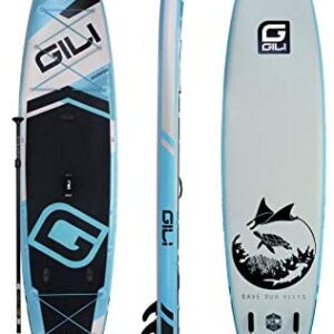 GILI Adventure Inflatable Stand Up Paddle Board: Lightweight, Durable Touring SUP: Wide & Stable Stance 11' or 12' Long x 32" x 6" Thick