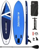 MaxKare 10.6' Stand Up Paddle Board Inflatable SUP 10.6' x 32''x 6'' with Premium Paddleboard & Triple Action Speed Pump & Portable Backpack for Youth Adult Have Fun in River, Oceans and Lakes