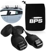 BPS 'No Scratch' 2 Pieces Premium Roof Rack CargoTie Down Straps for Surfboards, SUP Paddle Boards, Kayaks, Canoes - Available from 12 to 16 feet - Choose Bag