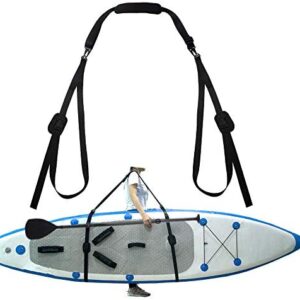ZipSeven SUP Shoulder Carrier Strap Soft Kayak Storage Sling Adjustable Length with Metal Accessories for Canoe Paddle Board Carrying