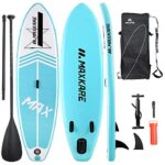 MaxKare 【Limited Time Promotion Inflatable Paddle Board Stand Up Paddle Board SUP with Premium Accessories&Non-Slip Deck ISUP Backpack Paddle Leash Pump Paddle Board for Fishing for Adult & Youth