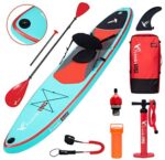 Freein Stand Up Paddle Board Kayak SUP Inflatable Stand up Paddle Board SUP 10'/10'6”x31 x6, 2 Blades Paddle, Dual Action Pump, Triple Fins, Leash, Backpack