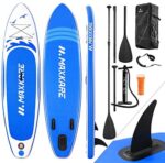 MaxKare Stand Up Paddle Board Inflatable SUP Stand-up Paddle Board Accessories Backpack Paddle Leash Pump Non-Slip Deck Paddle Board Fishing Yoga 10'× 30" ×6'' Adult & Youth & Kid