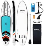 RANGALii 11' Foot Inflatable SUP Stand Up Paddle Board(32" Wide, 6" Thick) Durable with Adjustable Paddle, Backpack, Pump and Leash