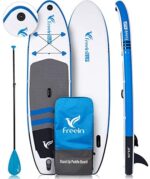 Freein Inflatable SUP Stand Up Paddle Board All Round ISUP 10'2"x31"x6" with Adaptor,Camera Mount,Floating Paddle, Backpack, Leash, Pump