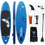 YASKA Inflatable Stand Up Paddle Board with Premium SUP Accessories & Backpack,Leash,Paddle,Hand Pump,Bottom Fins for Youth & Adult