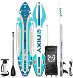 NIXY Monterey Paddle Board Expedition & Touring Inflatable SUP 11'6" x 34" x 6" Ultra-Light Stand Up Paddleboard Built with Dual Layer Woven Dropstitch Includes Carbon Hybrid Paddle, Pump, Bag & More