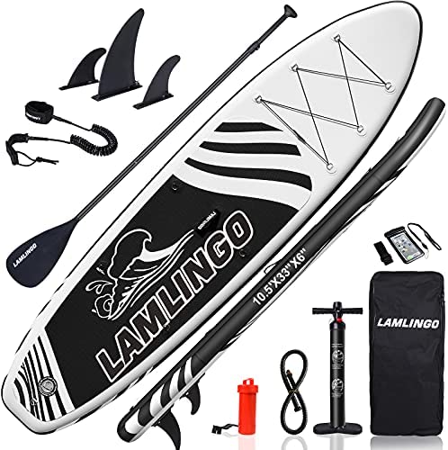 rolimate Inflatable Stand Up Paddle Board 126"×33"×6" (6 Inches Thick) with Premium SUP Accessories & Carry Bag | Wide Stance, 3MM Thicken Non-Slip Deck, Paddle and Pump, Traveling Board for Surfing