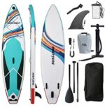 SUSIEBAY Inflatable Stand Up Paddle Boards, Yoga Board, Floating Paddle, Hand Pump, Board Carrier, Waterproof Bag, Drop Stitch, Traveling Board for Surfing Backpack