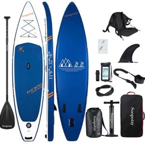 Soopotay Inflatable SUP Stand Up Paddle Board, Inflatable SUP Board, iSUP Package with All Accessories