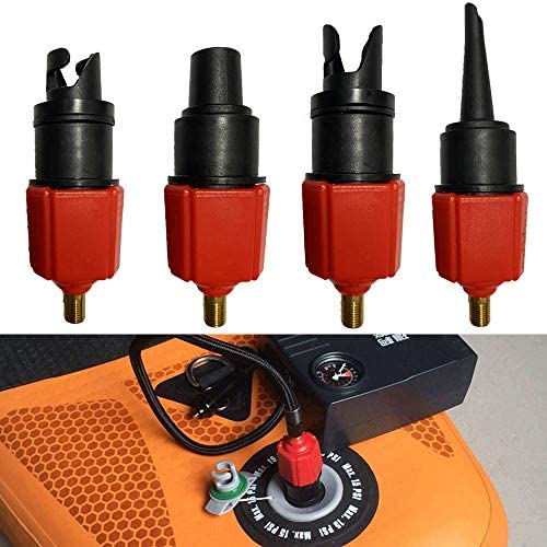 4 Nozzle SUP Pump Adapter for Inflatable Boat Air Valve Adaptor Hose Connector