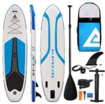 Leader Accessories Inflatable Stand Up Paddle Board 10'6"x33"x6" ISup for All Skill Levels with SUP Accessories Including Adjustable Paddle, Backpack, Leash, Hand Pump