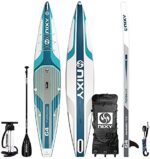 NIXY Manhattan Paddle Board Performance Inflatable SUP 12'6" x 28” x 6” Ultra-Light Stand Up Paddleboard Built with Dual Layer Woven Dropstitch Includes Carbon Hybrid Paddle, Pump, Bag & More