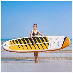 WAVEY BOARD Inflatable 10' Stand Up Paddle Board for Adult Premium SUP Blow up Paddle Board for Youth Kids Fishing (6" Thick) with ISUP Accessories Backpack Bag, Pump, Adjustable Paddle