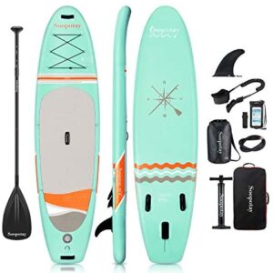 Inflatable SUP Stand Up Paddle Board, Inflatable SUP Board 10' 6'' x 32'' x 6'', iSUP Package with All Accessories