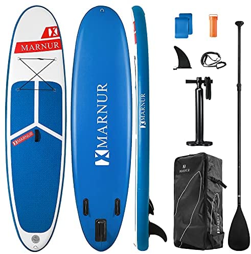 MARNUR 【Limited Time Promotion Inflatable Stand Up Paddle Board 2021 Latest Upgrade 30" SUP Board Set, Inflatable, 350 Lbs, Non-Slip Deck, Paddle Surfboard, Paddle, Pump, Backpack