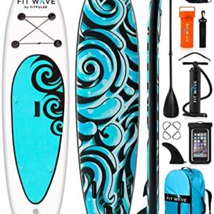 FITPULSE Paddle Board Inflatable Paddle Boards for Adults Inflatable Sup Inflatable Stand Up Paddle Board Inflatable Paddle Board Stand-Up Paddleboards 9'5 Ft
