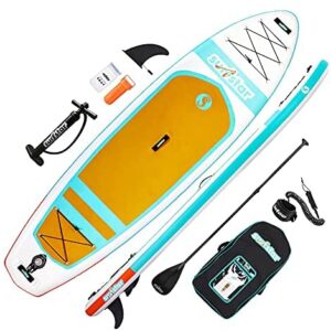 surfstar Inflatable Paddle Board, Stand Up Paddle Board for Adults, 10’6’’x33’’x6” Lightweight ISUP Board with Premium Ankle Leash, Floating Paddle, Dual Action Pump, Backpack, Waterproof Bag