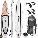 THURSO SURF Expedition Touring Inflatable Stand Up Paddle Board SUP 11'6 x 30'' x 6'' Two Layer Deluxe Package Includes Carbon Shaft Paddle/2+1 Fins/Leash/Pump/Roller Backpack