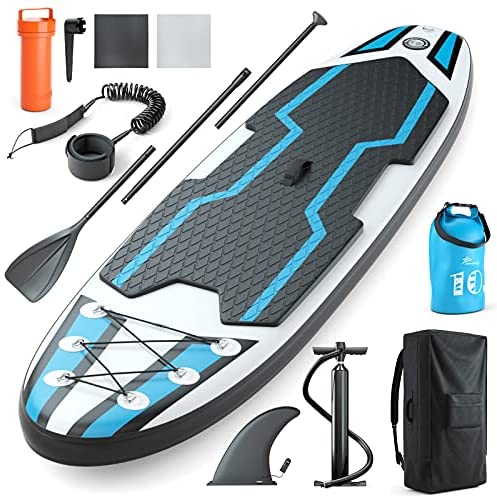 Jasonwell Inflatable Paddle Board SUP: Stand Up Paddle Boards for Adults Premium Blow Up Paddleboard with SUP Accessories Backpack Bottom Fin for Paddling Surf Control for Youth Adults…