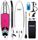 RANGALii 11' Foot Inflatable SUP Stand Up Paddle Board(32" Wide, 6" Thick) Durable with Adjustable Paddle, Backpack, Pump and Leash