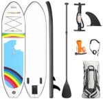 Wonder Maxi Inflatable Stand Up Paddle Board, All Skill Levels SUP 10'6" x 30" x 6" Non-Slip Deck with Premium SUP Accessories Durable Lightweight Touring SUP with 3 Fins for Surfing/Yoga/Fishing