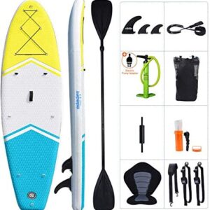 Zupapa 10.6'/11' Inflatable Stand Up Paddle Board with Kayak Convertible Seat and Premium SUP Accessories for Adults and Youth Touring Sup