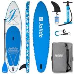 jolldo Inflatable Stand Up Paddle Board 10'6'×31"×6" Ultra Light SUP Non-Slip Deck w Paddle, Pump, Backpack, Leash, Waterproof Case, Repair kit