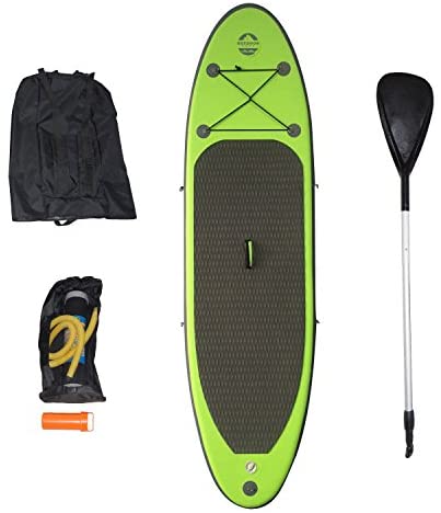Outdoor Tuff SUP OTF-8254SUP Inflatable Backpack Paddle Board with Adjustable Paddle, 150-Pound Capacity