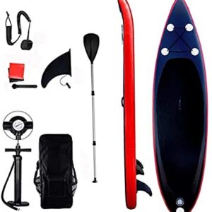 Yingbao 10ft Inflatable Stand Up Paddle Board Thick Non-Slip EVA Deck Surfing Board with Hand Pump,Lightweight Paddle,Backpack,Leash,Fin,Repair Kit|Beginner Adult Yoga Fishing River Lake Sea