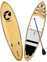 TUSY SUP Inflatable Stand Up Paddle Board 10.6' with All Accessories, 3 Removable Fins, Wrist-Paddle Leash, Camera Mount, Surf Control, Paddle Boards for All Skill Level Paddlers
