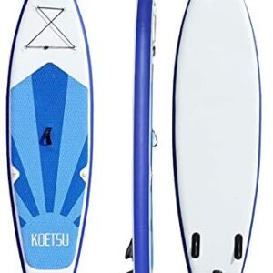 XUDREZ Inflatable Stand Up Paddle Board, Traveling Board, Yoga Board(6 inches Thick), Surf Control, Non-Slip Deck, Leash, Paddle and Pump, Standing Boat for Youth and Adult