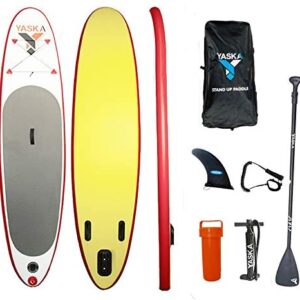 YASKA Stand Up Paddle Board for Youth（4.7 Inches Thick） with Hand Pump, Adjustable Aluminum Floating Paddle, Rucksack and Bottom Fin