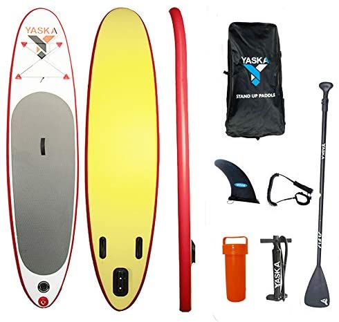 YASKA Stand Up Paddle Board for Youth（4.7 Inches Thick） with Hand Pump, Adjustable Aluminum Floating Paddle, Rucksack and Bottom Fin