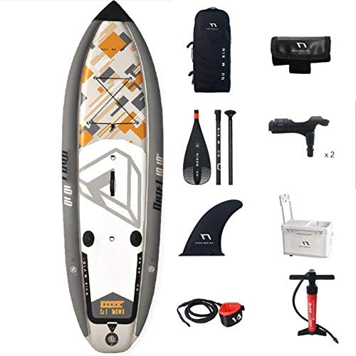 Stand-up Paddle Board Inflatable Board, 3309715cm with Big Fins, Air Pump, Zipper Backpack, Paddle Foot, Rope, Paddle Buckle, Fort Fishing Box, Suitable for Outdoor Fishing and Surfing