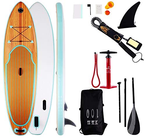 FEIYUN Inflatable Stand Up Paddle Board Adult Surfboard, with Durable Sup Accessories and Carry Bag, Paddle Board Connecting Rope, Adjustable Paddle and Hand Pump