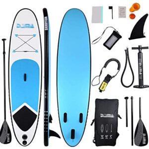 Inflatable Stand Up Paddle Board with All Accessories Thickness Wide Stance Bottom Fin for Paddling for Youth and Adults