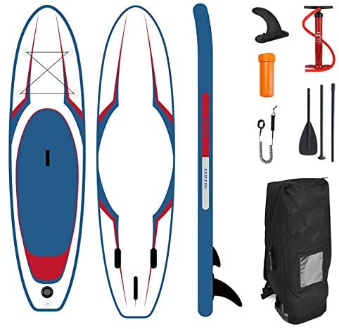 Airgymfactory DCS Inflatable Stand Up Paddle Board Premium SUP Accessories & Adjustable Paddle， Double Action Bravo Pump，Non-Slip Deck，Waterproof Bag and Leash | Standing Boat for Youth & Adult