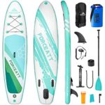 Forceatt Paddle Boards for Adult, 10.2' and 11' Inflatable Stand Up Paddle Board, SUP for All Skill Levels Include Beginner, Equipped 64" to 85" Paddle, 15L Waterproof Bag and Detailed User Manual.
