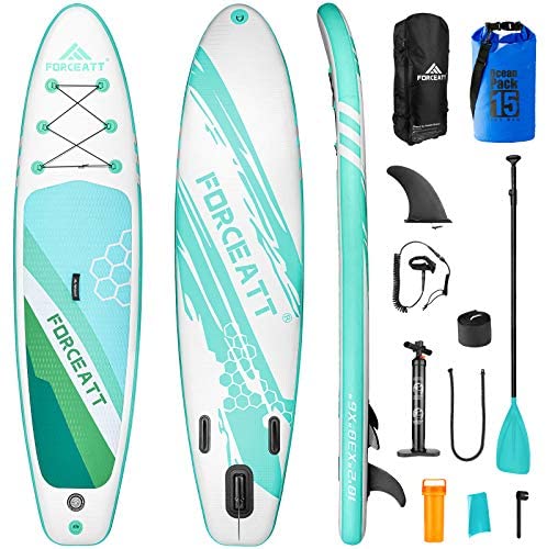 15L Waterproof Bag and Detailed User Manual. Equipped 64 to 85 Paddle 10.2 and 11 Inflatable Stand Up Paddle Board SUP for All Skill Levels Include Beginner Forceatt Paddle Boards for Adult 
